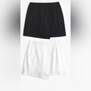 Set of 2 The A&F Scarlett Linen-Blend Wrap Mini Skort